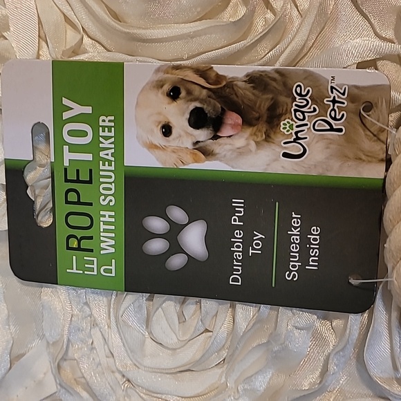 Dog Frisbee Toy Basketball Rope Toy With Squeaker - Picture 2 of 7